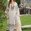 Dhiyona IE Women Floral Embroidered Regular Thread Work Liva Kurta with Trousers & With Dupatta