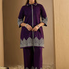 Dhiyona IE Embroidered Shirt Collar Pure Cotton A-Line Tunic With Trouser