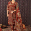 Dhiyona IE Women Ethnic Motifs Printed Regular Pure Cotton Kurta Trousers With Dupatta