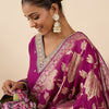 Dhiyona IE Floral Embroidered V-Neck Regular Straight Kurta With Trousers & Dupatta