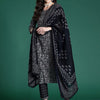 Indyancart IE Women Floral Printed Pure Cotton Kurta Trousers & With Dupatta