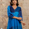 Dhiyona IE Colourblocked V-Neck A-Line Kurta With Trousers
