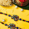 Dhiyona Set Of Beaded Cotton Thread with AD Stones & Meenakari Designer Rakhi for Brother