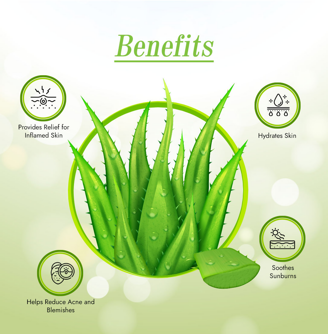 Wild Organic Pure & Natural Aloe Vera Gel in a clear jar, showcasing fresh aloe vera gel for face skincare.