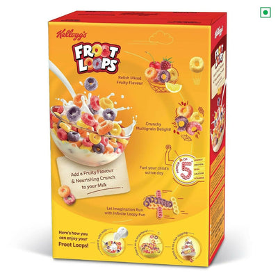 Kellogg’s Froot Loops Crunchy Multigrain Breakfast Cereal for Kids, Mixed Fruit Flavor