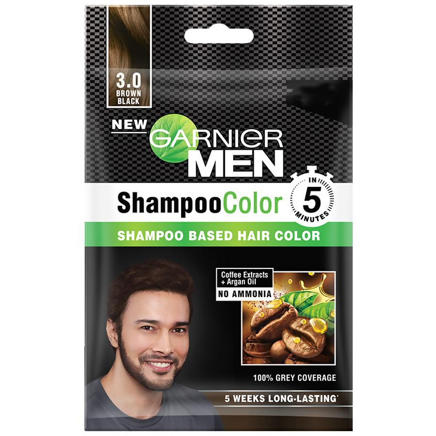 Garnier Men Shade 3 Shampoo Color-Brown Black - Indyancart