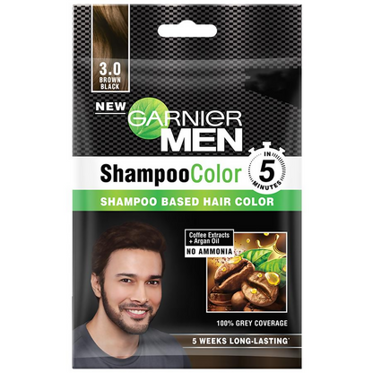 Garnier Men Shade 3 Shampoo Color-Brown Black - Indyancart