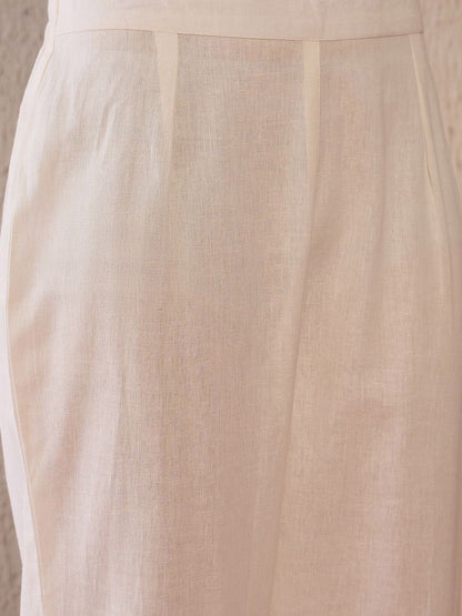 Women Floral Embroidered Regular Thread Work Pure Cotton Kurta with Trousers