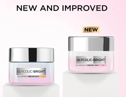 L'Oreal Paris Glycolic Bright Day Cream With SPF 17 - Indyancart