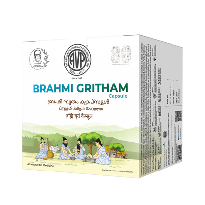 AVP Ayurveda Brahmi Gritham Capsules - Indyancart