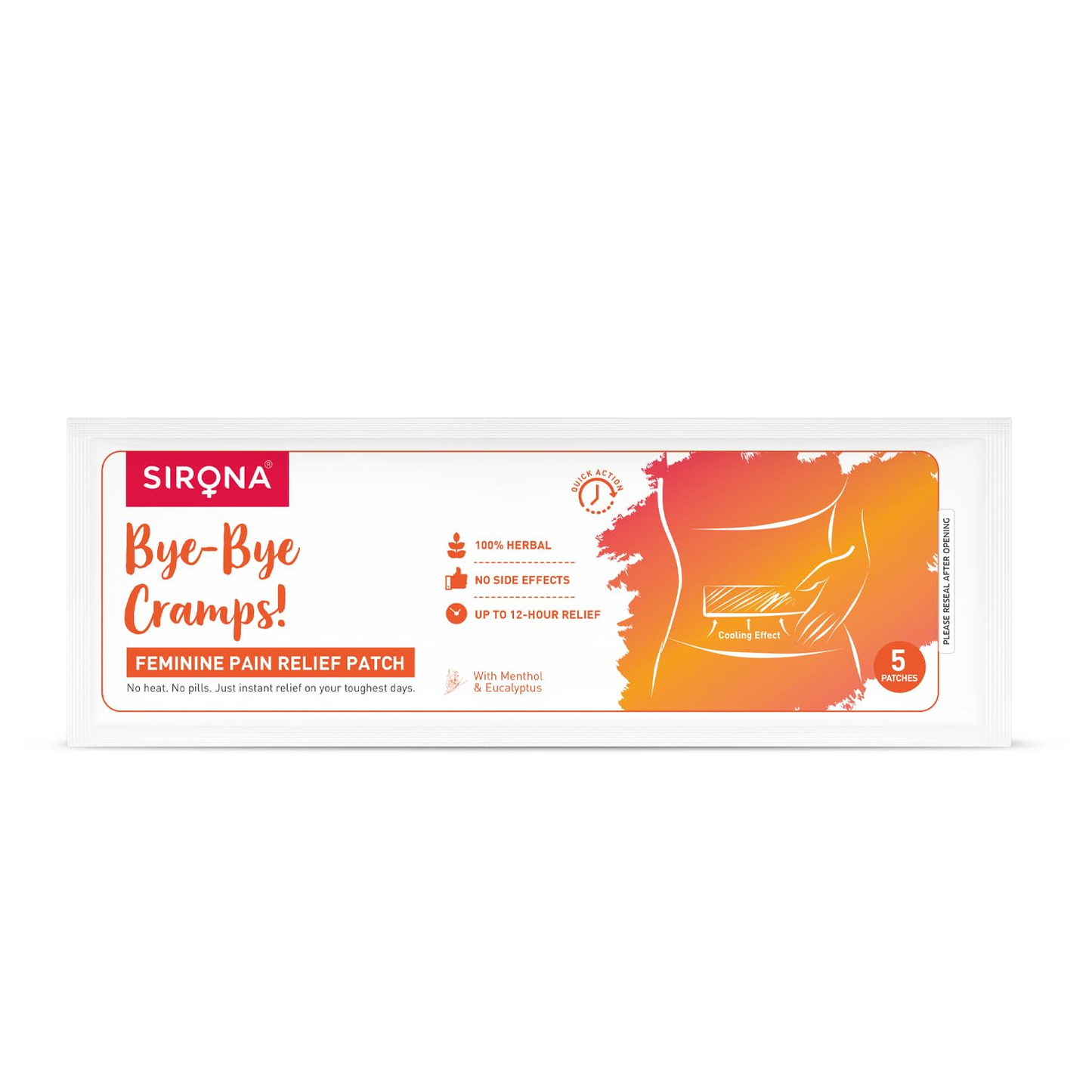 Sirona Period Pain Relief Patches