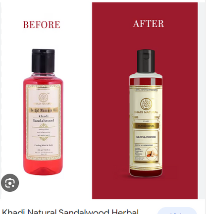 Khadi Natural Sandalwood Massage Oil - Indyancart