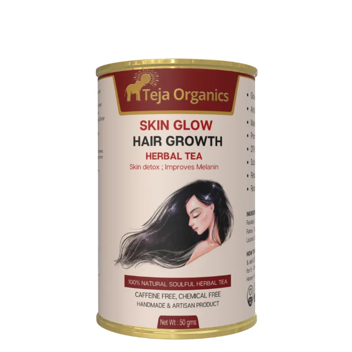 Teja Organics Skin Glow & Hair Growth Herbal Tea - Indyancart