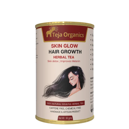 Teja Organics Skin Glow & Hair Growth Herbal Tea - Indyancart
