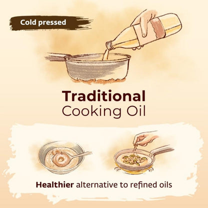 Isha Life Cold Pressed Groundnut Oil - Indyancart