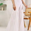 Indyancart FL Women's Off White Cotton Solid Palazzo