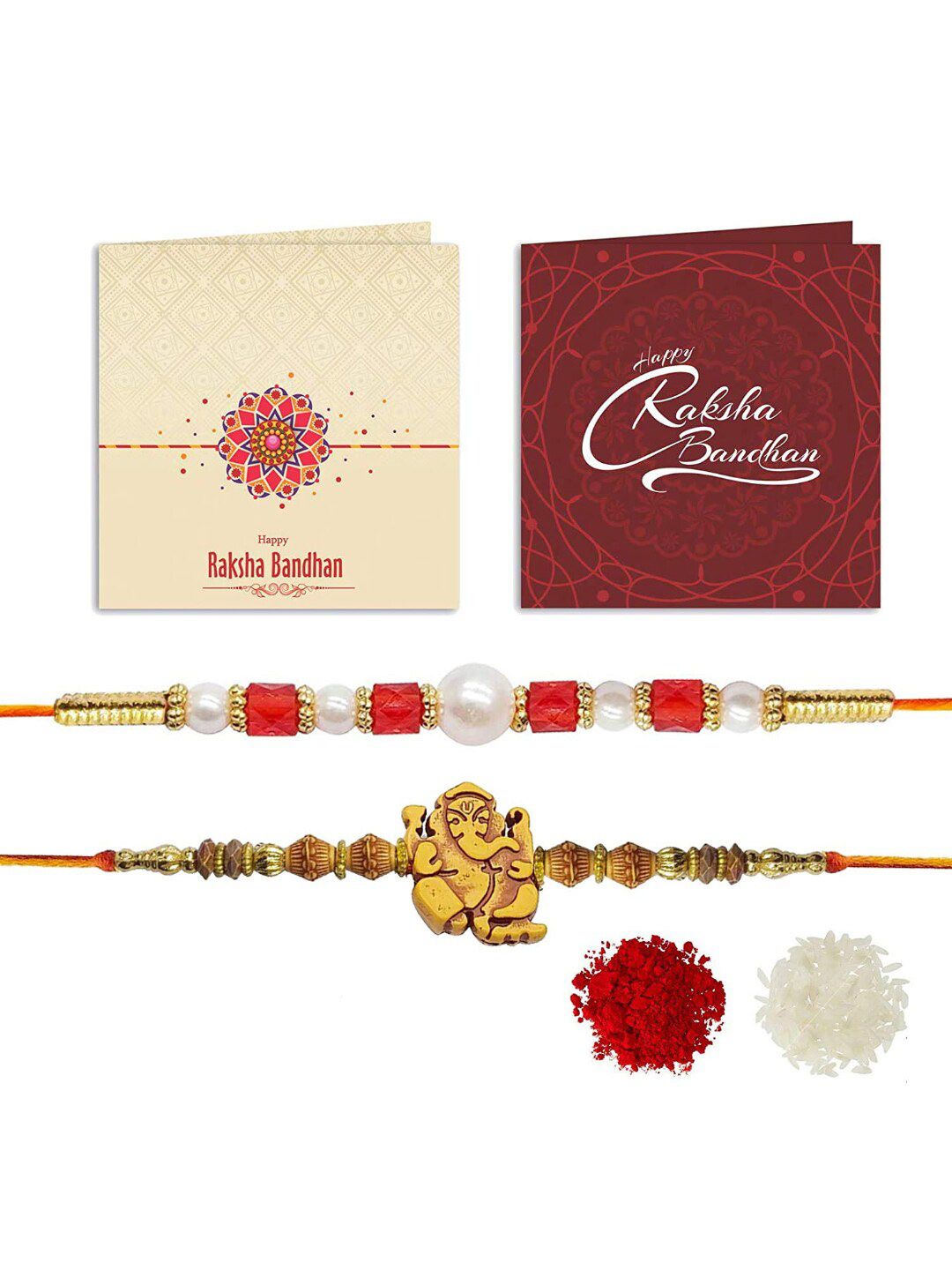 Anouk Unisex Set Of 2 Beaded Thread Rakhi