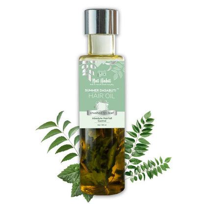 Nat Habit TriLeaf Hair Fall Control Summer Dasabuti Hair Oil - Indyancart