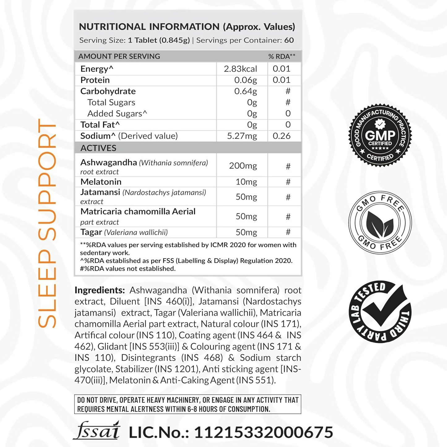 As-It-Is Atom Sleep Non-Addictive Sleep-Aid Veg Tablets