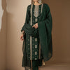 Dhiyona IE Ethnic Motifs Embroidered Round Neck Thread Work Kurta With Trousers & Dupatta