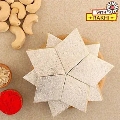 American Diamond Bling Rakhi And Kaju Katli Box