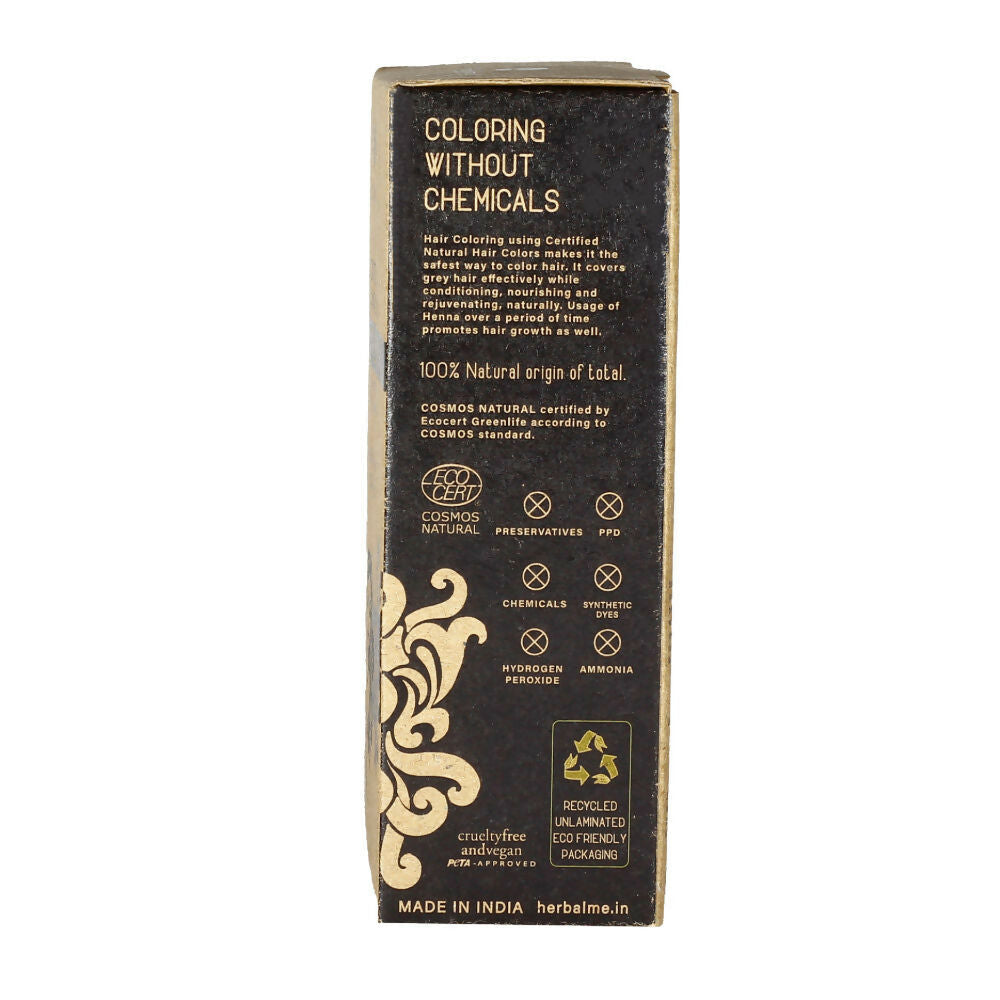 Herbal Me Soft Black natural hair color cream in a jar, showcasing the product's smooth texture and packaging.