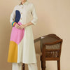 Indyancart IE Women Colourblocked Regular Pure Cotton Kurta with Trousers