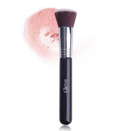 Black Gleva Flat Top Kabuki foundation makeup brush with dense bristles for smooth, even application of foundation.