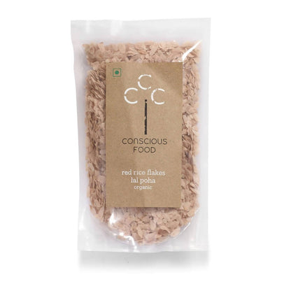 Conscious Food Organic Red Rice Flakes (Red Poha)