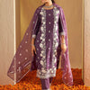 Dhiyona IE Floral Embroidered Thread Work Straight Kurta With Trousers & Dupatta