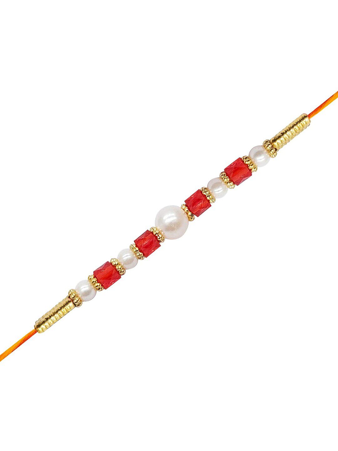 Anouk Set Of 2 Stone Studded Rakhi Greeting Card & Roli Chawal