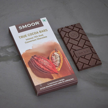 Smoor True Cocoa Bars Intense 70% Dark Couverture Chocolate