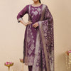 Dhiyona IE Women Ethnic Motifs Regular Kurta with Trousers & With Dupatta