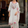 Dhiyona IE Women Floral Embroidered Regular Thread Work Kurta with Trousers & With Dupatta