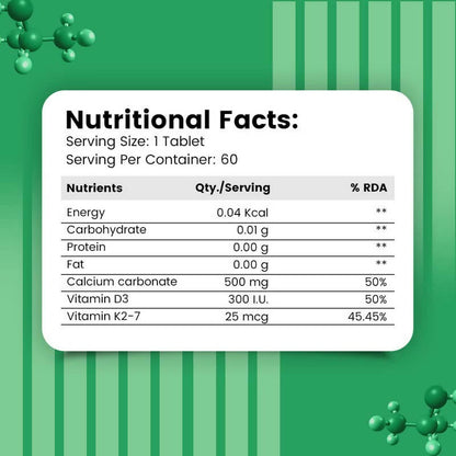 Nirvasa Vitamin D3 + K2 Tablets