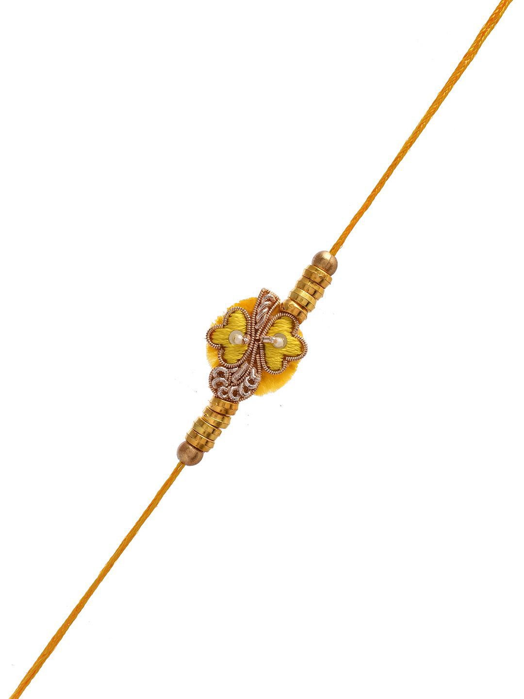 Anouk Sequinned & Zardosi Rakhi With Roli Chawal & Card