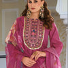 Indyancart IE Women Floral Embroidered Regular Thread Work Kurta with Trousers & With Dupatta