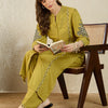 Dhiyona IE Ethnic Motifs Embroidered Thread Work Straight Kurta With Palazzos