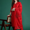 Dhiyona IE Ethnic Motifs Embroidered Sequinned Kurta with Trousers & With Dupatta