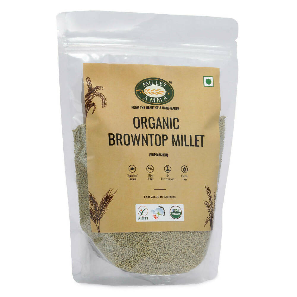Millet Amma Organic Browntop Millet Grains - Indyancart