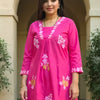 Dhiyona IE Women Floral Embroidered Pure Cotton Kurta with Trouser
