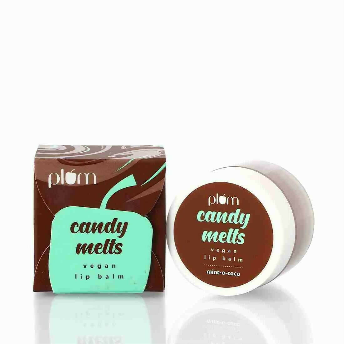 Plum Candy Melts Vegan Lip Balm - Mint-o-Coco - Indyancart