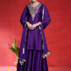 Indyancart VA Women Floral Embroidered Kurta with Palazzos & Dupatta