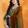 Indyancart IE Women Ethnic Motifs Printed Regular Pure Cotton Kurta with Trousers & With Dupatta