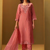 Dhiyona IE Women Floral Embroidered Kurta with Trousers & Dupatta