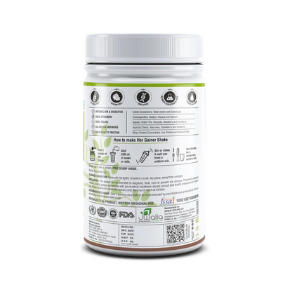 Myherb Women’s Weight Gainer, Her Gainer With 16 Herbs & Aguaje Fruit For Weight & Mass Gainer And Muscle Growth For Women