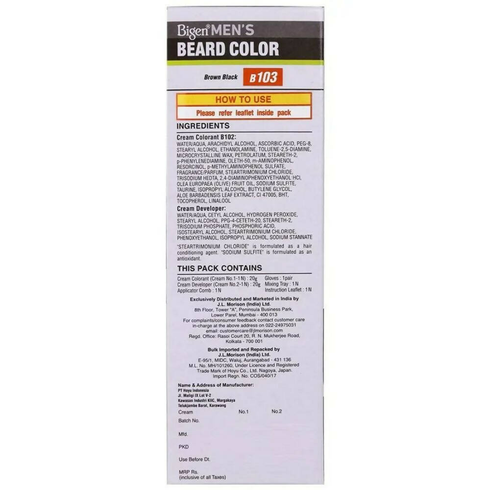 Bigen Men Beard Colour Dark Brown B 103 - Indyancart