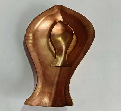Brass Kosa Kushi for puja rituals, crafted by Om Sai Bhakti, shown with intricate design for spiritual worship.