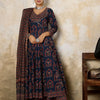 Dhiyona SN Women's Printed Pure Cotton Flared V-Neck Kurta & Palazzo With Dupatta