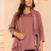 Dhiyona IE Women Solid Cotton Top with Palazzo & Jacket